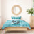 Personalized Kentucky Horse Racing Bedding Set Beauty and The Horse Teal Version LT01