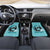 Personalized Kentucky Horse Racing Car Mats Beauty and The Horse Teal Version LT01
