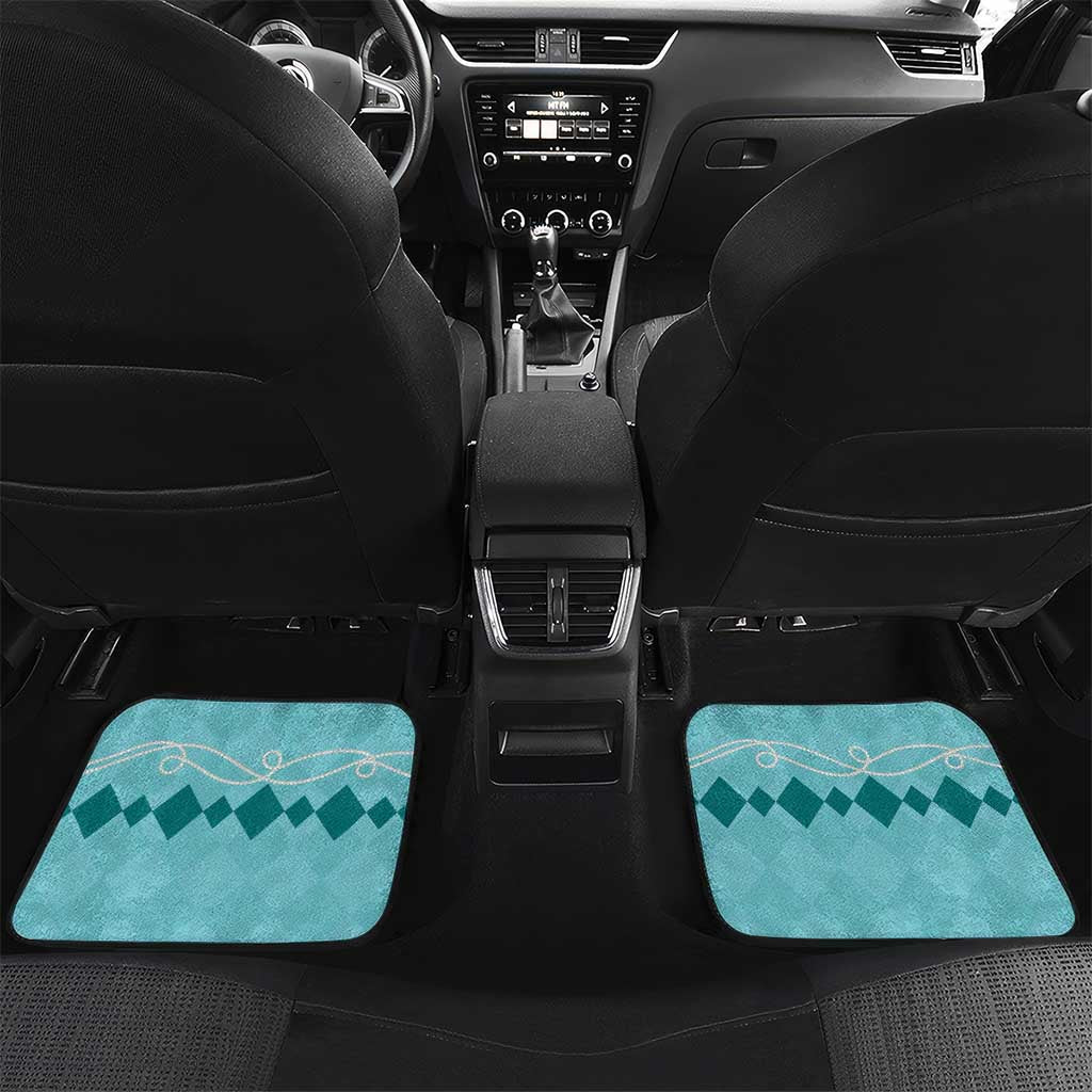 Personalized Kentucky Horse Racing Car Mats Beauty and The Horse Teal Version LT01