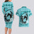 Personalized Kentucky Horse Racing Couples Matching Long Sleeve Bodycon Dress and Hawaiian Shirt Beauty and The Horse Teal Version LT01