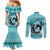 Personalized Kentucky Horse Racing Couples Matching Mermaid Dress and Long Sleeve Button Shirt Beauty and The Horse Teal Version LT01