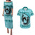 Personalized Kentucky Horse Racing Couples Matching Puletasi and Hawaiian Shirt Beauty and The Horse Teal Version LT01