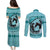 Personalized Kentucky Horse Racing Couples Matching Puletasi and Long Sleeve Button Shirt Beauty and The Horse Teal Version LT01