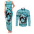 Personalized Kentucky Horse Racing Couples Matching Tank Maxi Dress and Long Sleeve Button Shirt Beauty and The Horse Teal Version LT01