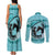 Personalized Kentucky Horse Racing Couples Matching Tank Maxi Dress and Long Sleeve Button Shirt Beauty and The Horse Teal Version LT01