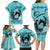 Personalized Kentucky Horse Racing Family Matching Long Sleeve Bodycon Dress and Hawaiian Shirt Beauty and The Horse Teal Version LT01
