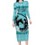 Personalized Kentucky Horse Racing Family Matching Long Sleeve Bodycon Dress and Hawaiian Shirt Beauty and The Horse Teal Version LT01