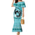 Personalized Kentucky Horse Racing Family Matching Mermaid Dress and Hawaiian Shirt Beauty and The Horse Teal Version LT01
