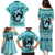 Personalized Kentucky Horse Racing Family Matching Puletasi and Hawaiian Shirt Beauty and The Horse Teal Version LT01