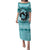 Personalized Kentucky Horse Racing Family Matching Puletasi and Hawaiian Shirt Beauty and The Horse Teal Version LT01