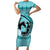Personalized Kentucky Horse Racing Family Matching Short Sleeve Bodycon Dress and Hawaiian Shirt Beauty and The Horse Teal Version LT01