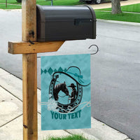 Personalized Kentucky Horse Racing Garden Flag Beauty and The Horse Teal Version LT01