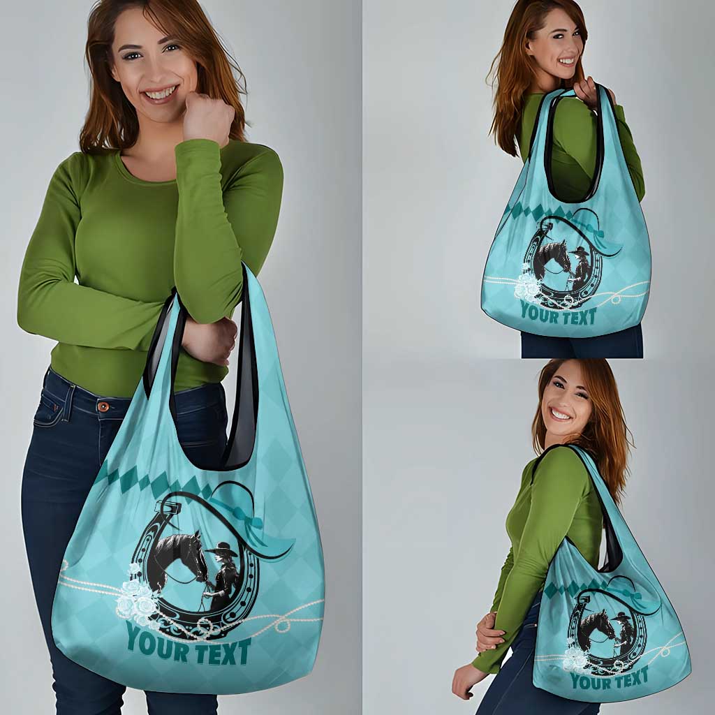 Kentucky Horse Racing Grocery Bag Beauty and The Horse Teal Version LT01
