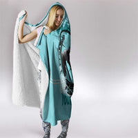 Personalized Kentucky Horse Racing Hooded Blanket Beauty and The Horse Teal Version LT01