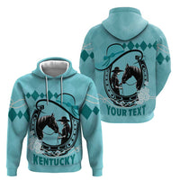 Personalized Kentucky Horse Racing Hoodie Beauty and The Horse Teal Version LT01