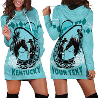 Personalized Kentucky Horse Racing Hoodie Dress Beauty and The Horse Teal Version LT01