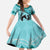 Personalized Kentucky Horse Racing Kid Short Sleeve Dress Beauty and The Horse Teal Version LT01
