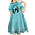 Personalized Kentucky Horse Racing Kid Short Sleeve Dress Beauty and The Horse Teal Version LT01