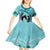 Personalized Kentucky Horse Racing Kid Short Sleeve Dress Beauty and The Horse Teal Version LT01