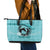 Personalized Kentucky Horse Racing 2024 Leather Tote Bag Beauty and The Horse Teal Version