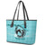 Personalized Kentucky Horse Racing 2024 Leather Tote Bag Beauty and The Horse Teal Version