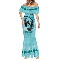 Personalized Kentucky Horse Racing Mermaid Dress Beauty and The Horse Teal Version LT01