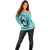 Personalized Kentucky Horse Racing 2024 Off Shoulder Sweater Beauty and The Horse Teal Version