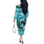 Personalized Kentucky Horse Racing Off The Shoulder Long Sleeve Dress Beauty and The Horse Teal Version LT01