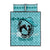 Personalized Kentucky Horse Racing Quilt Bed Set Beauty and The Horse Teal Version LT01