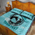 Personalized Kentucky Horse Racing Quilt Bed Set Beauty and The Horse Teal Version LT01