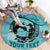 Personalized Kentucky Horse Racing Round Carpet Beauty and The Horse Teal Version LT01