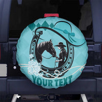 Personalized Kentucky Horse Racing Spare Tire Cover Beauty and The Horse Teal Version LT01