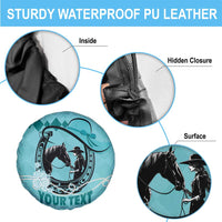 Personalized Kentucky Horse Racing Spare Tire Cover Beauty and The Horse Teal Version LT01