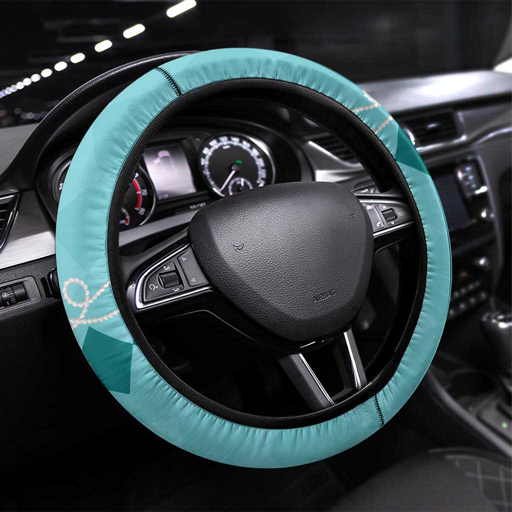 Kentucky Horse Racing Steering Wheel Cover Beauty and The Horse Teal Version LT01