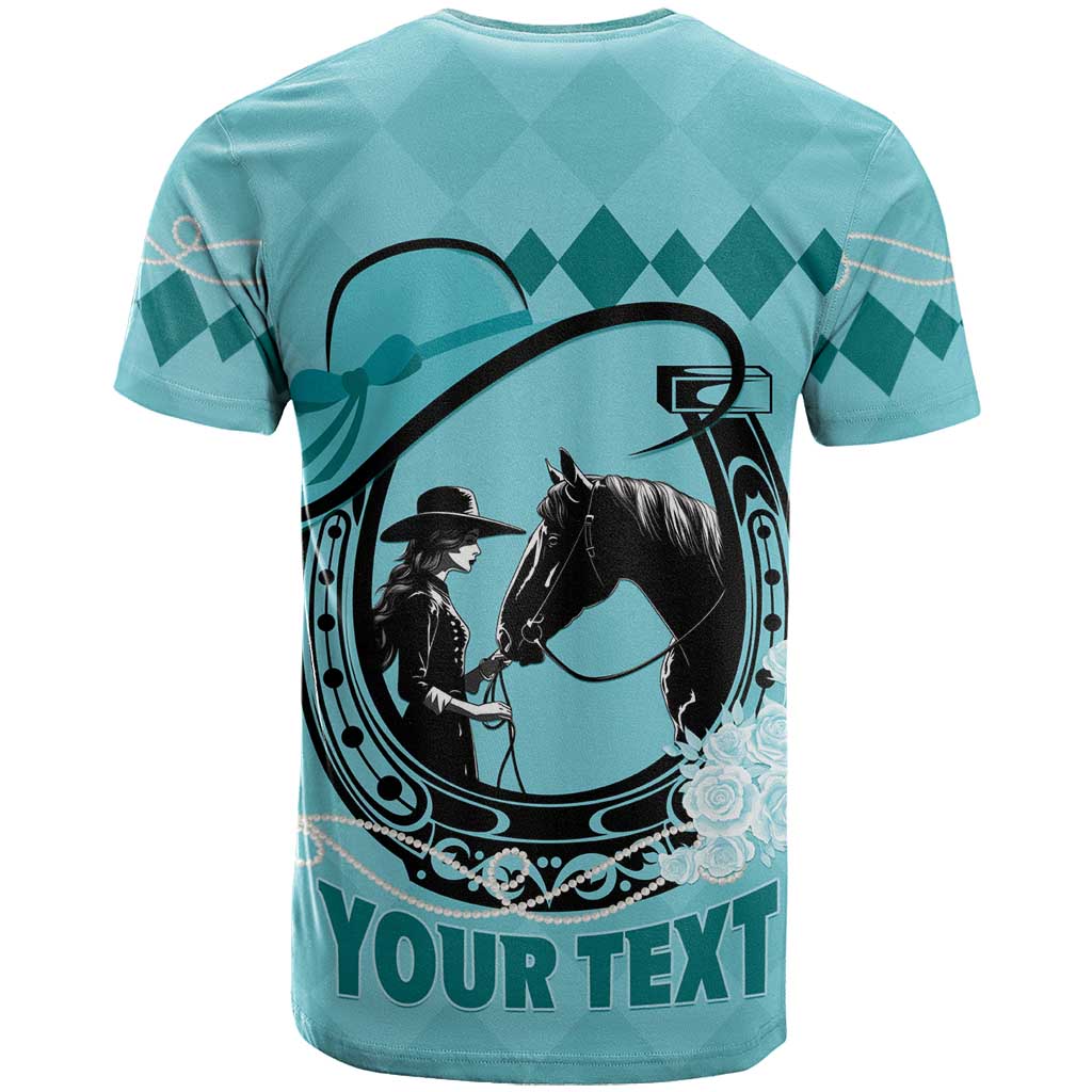 Personalized Kentucky Horse Racing T Shirt Beauty and The Horse Teal Version LT01