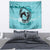 Personalized Kentucky Horse Racing Tapestry Beauty and The Horse Teal Version LT01