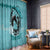 Personalized Kentucky Horse Racing Window Curtain Beauty and The Horse Teal Version LT01
