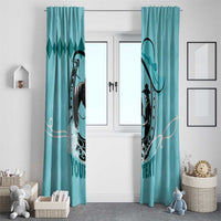 Personalized Kentucky Horse Racing Window Curtain Beauty and The Horse Teal Version LT01