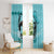 Personalized Kentucky Horse Racing Window Curtain Beauty and The Horse Teal Version LT01