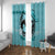 Personalized Kentucky Horse Racing Window Curtain Beauty and The Horse Teal Version LT01