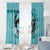 Personalized Kentucky Horse Racing Window Curtain Beauty and The Horse Teal Version LT01