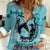 Personalized Kentucky Horse Racing Women Casual Shirt Beauty and The Horse Teal Version LT01