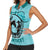 Personalized Kentucky Horse Racing Women Sleeveless Polo Shirt Beauty and The Horse Teal Version LT01