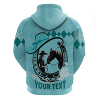Personalized Kentucky Horse Racing Zip Hoodie Beauty and The Horse Teal Version LT01