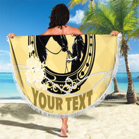 Personalized Kentucky Horse Racing Beach Blanket Beauty and The Horse Yellow Version LT01