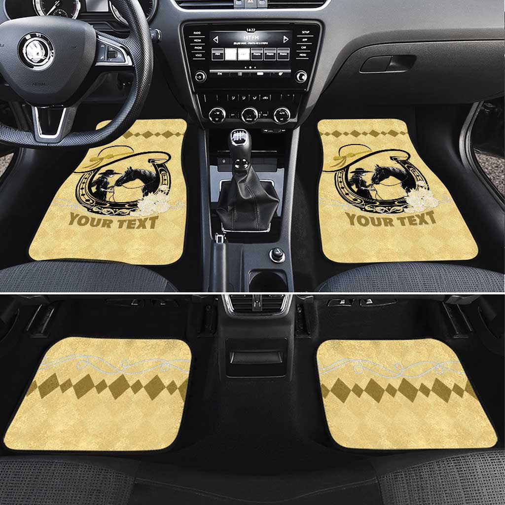Personalized Kentucky Horse Racing Car Mats Beauty and The Horse Yellow Version LT01
