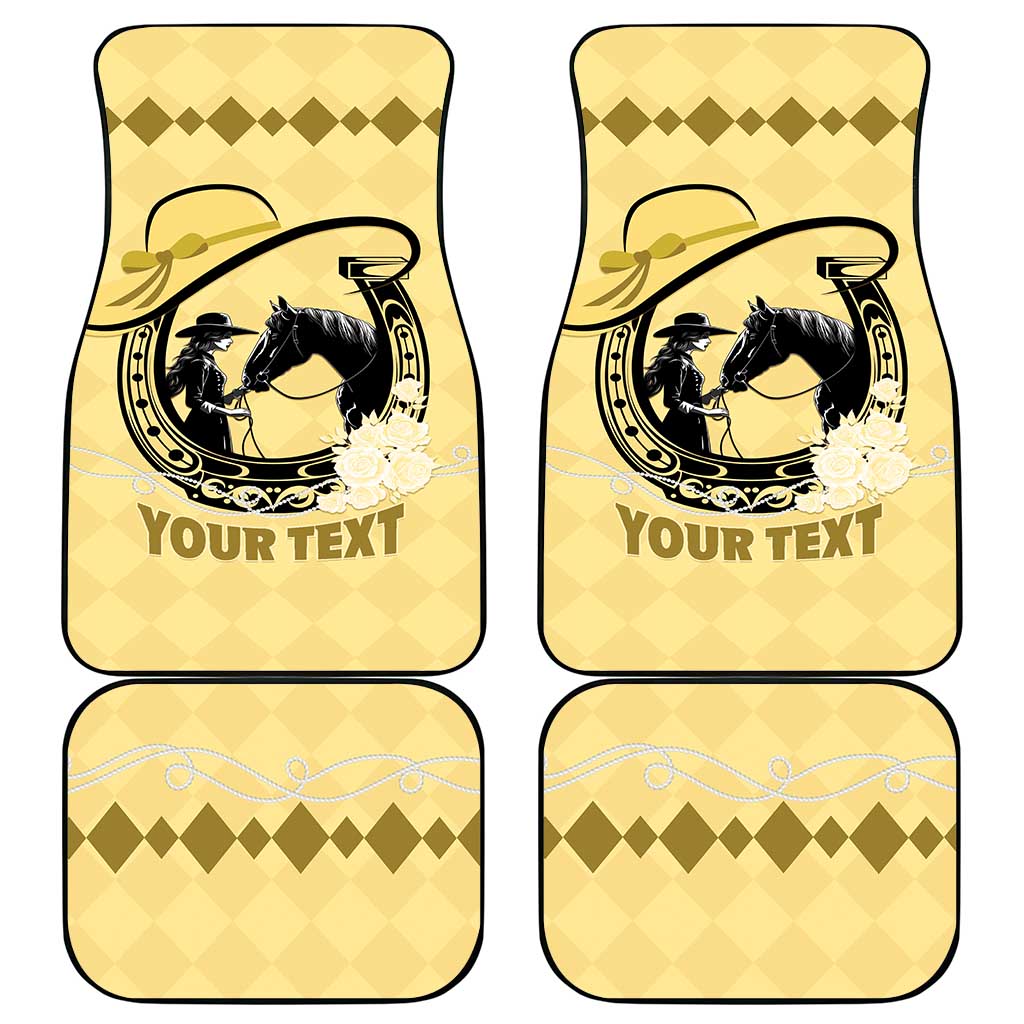 Personalized Kentucky Horse Racing Car Mats Beauty and The Horse Yellow Version LT01