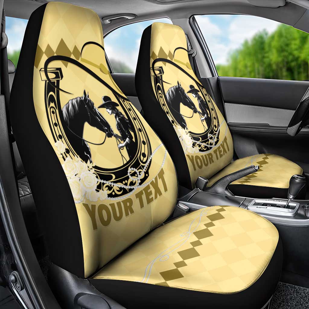Personalized Kentucky Horse Racing Car Seat Cover Beauty and The Horse Yellow Version LT01