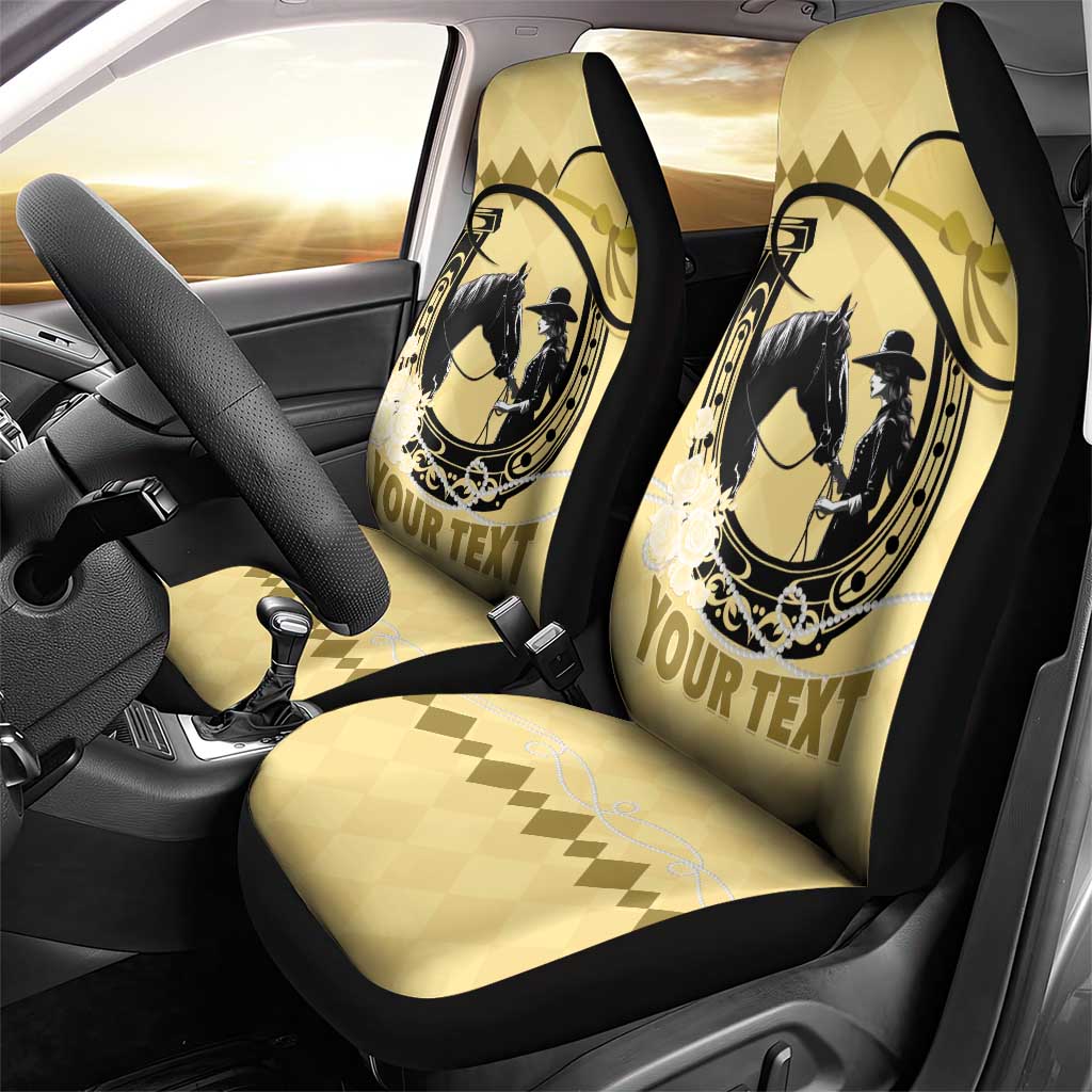 Personalized Kentucky Horse Racing Car Seat Cover Beauty and The Horse Yellow Version LT01