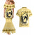 Personalized Kentucky Horse Racing Couples Matching Mermaid Dress and Hawaiian Shirt Beauty and The Horse Yellow Version LT01